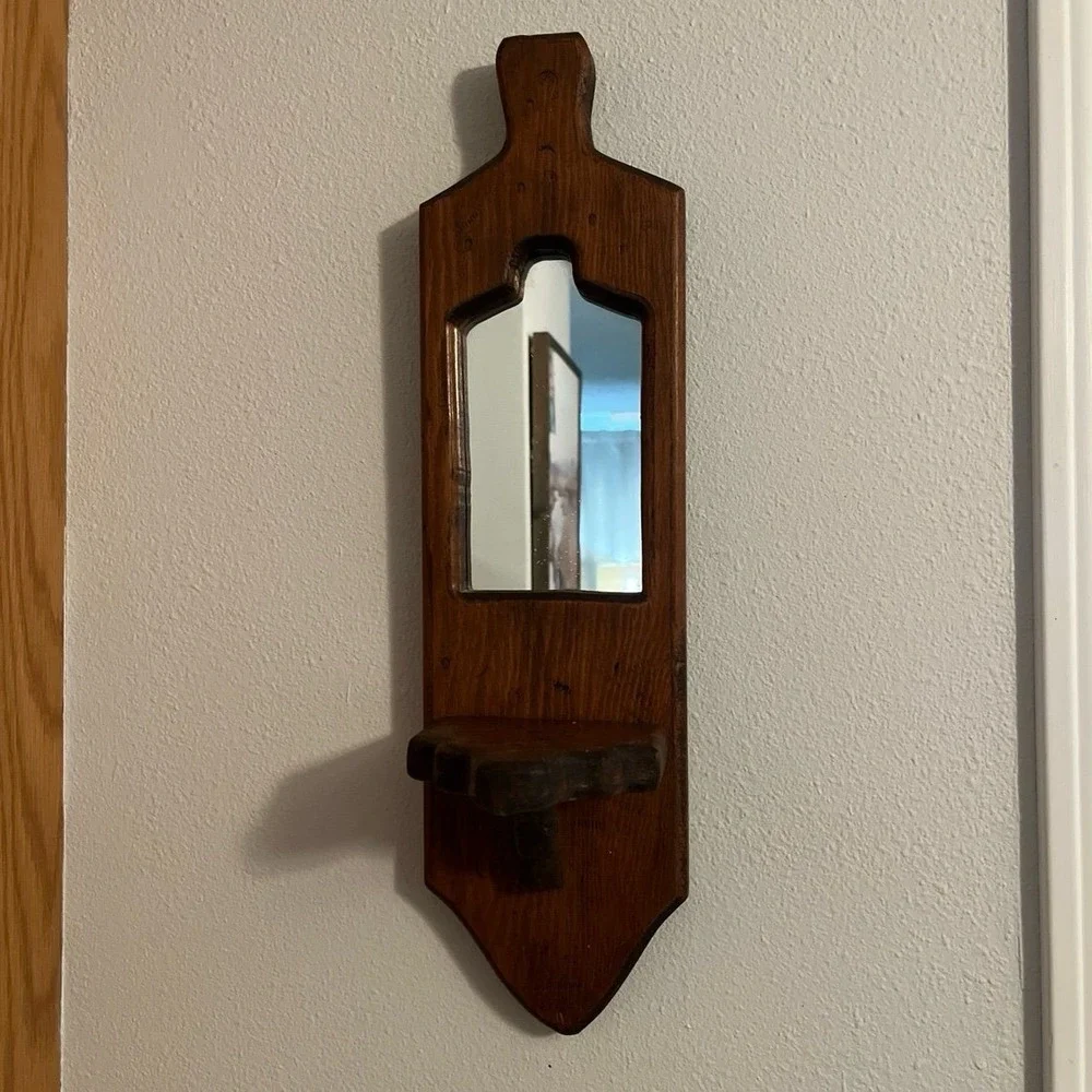 Vintage wooden sconce Cottagecore farmhouse
